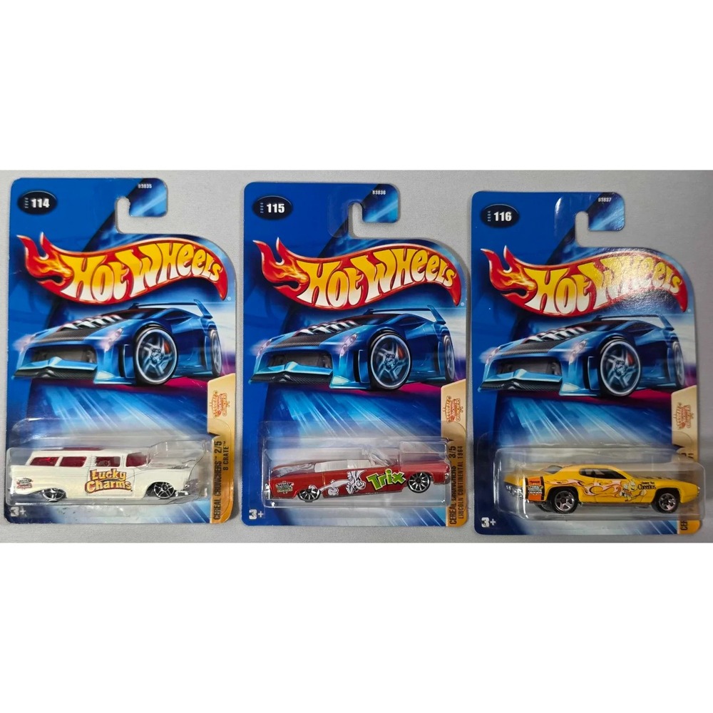 Hot Wheels 2004 Cereal Crunchers Series - #114, 115, 116